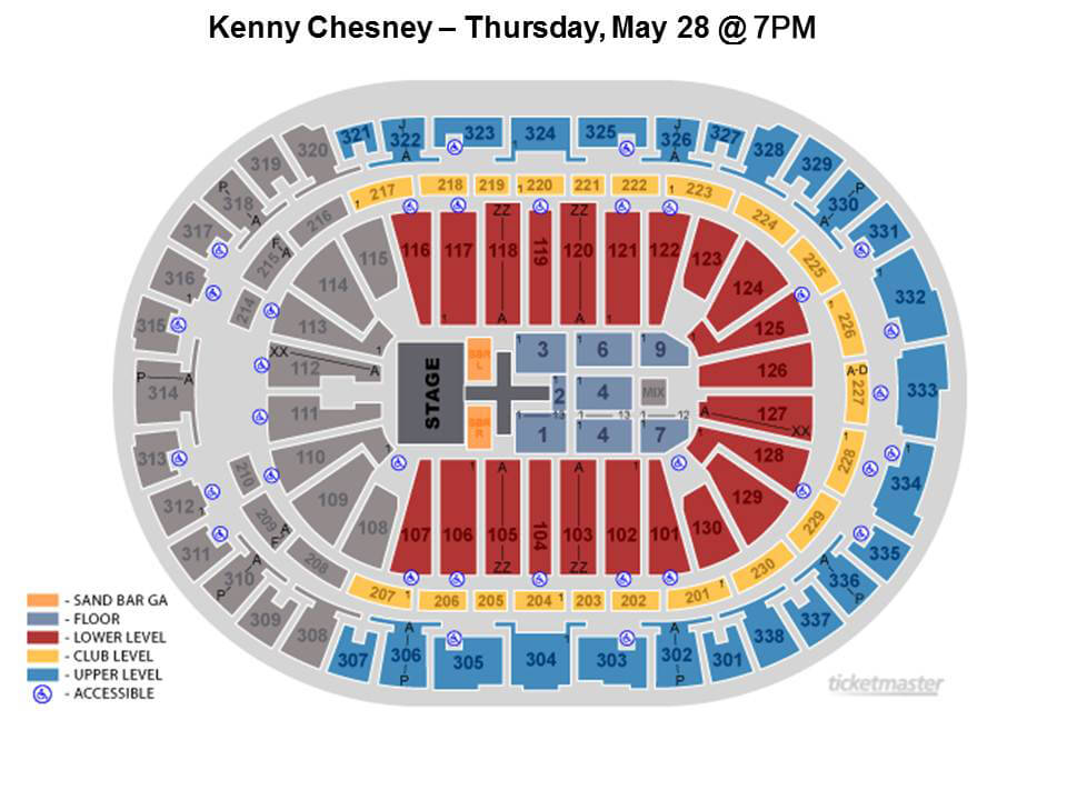 Kenny Chesney Arrowhead Seating Chart